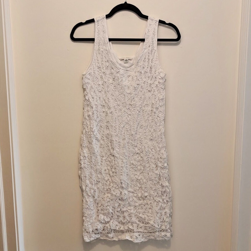 Banana Republic | White Lace Sleeveless Dress 12
